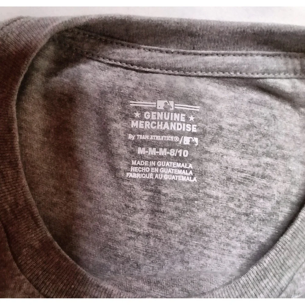 MLB GENUINE MERCHANDISE T-Shirt Kids 8/10 Grey Dodgers Baseball Graphic Tee